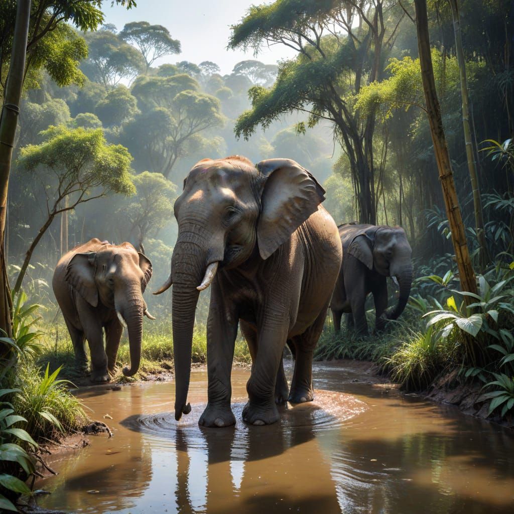 Elephants Roam Free in Mondulkiri Province Sanctuary