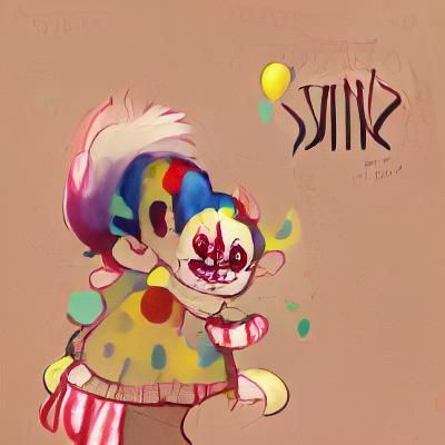 Menacing Clown with Piercing Gaze