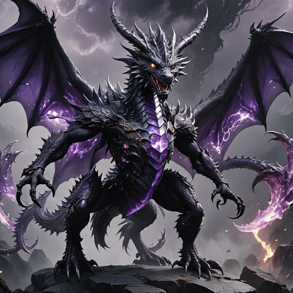 Elemental Dragon with Jewel Horns in 3D Anime Style