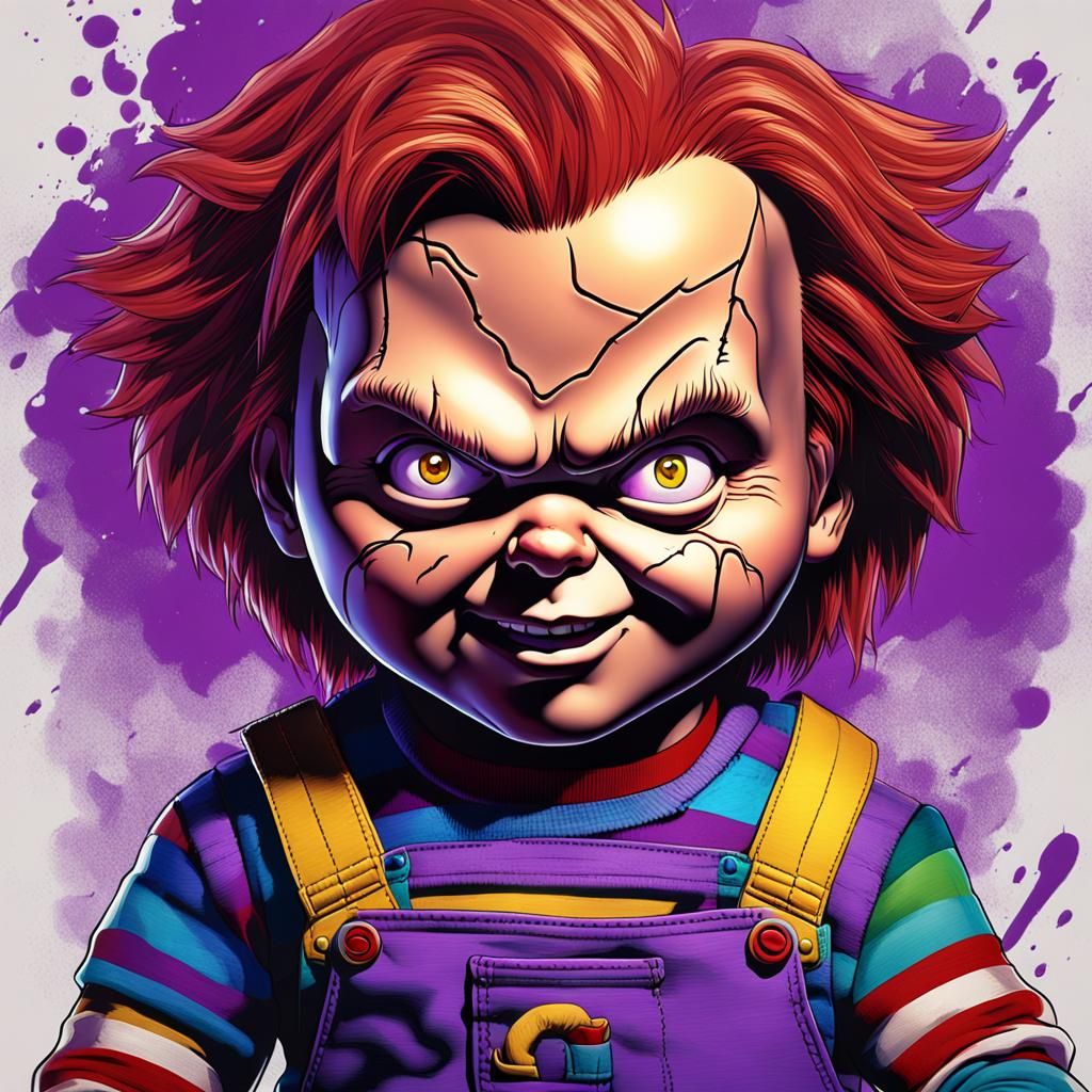 Hyperdetailed Chucky Concept Art in Dark Fantasy Style