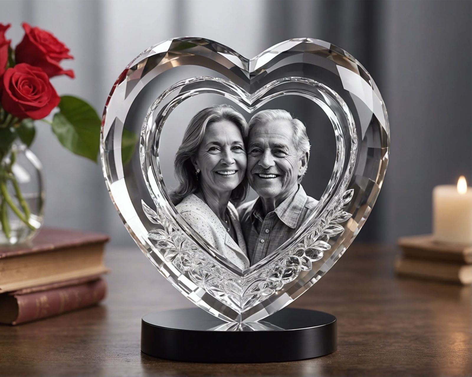 3D Crystal Heart: A Mother's Day Portrait