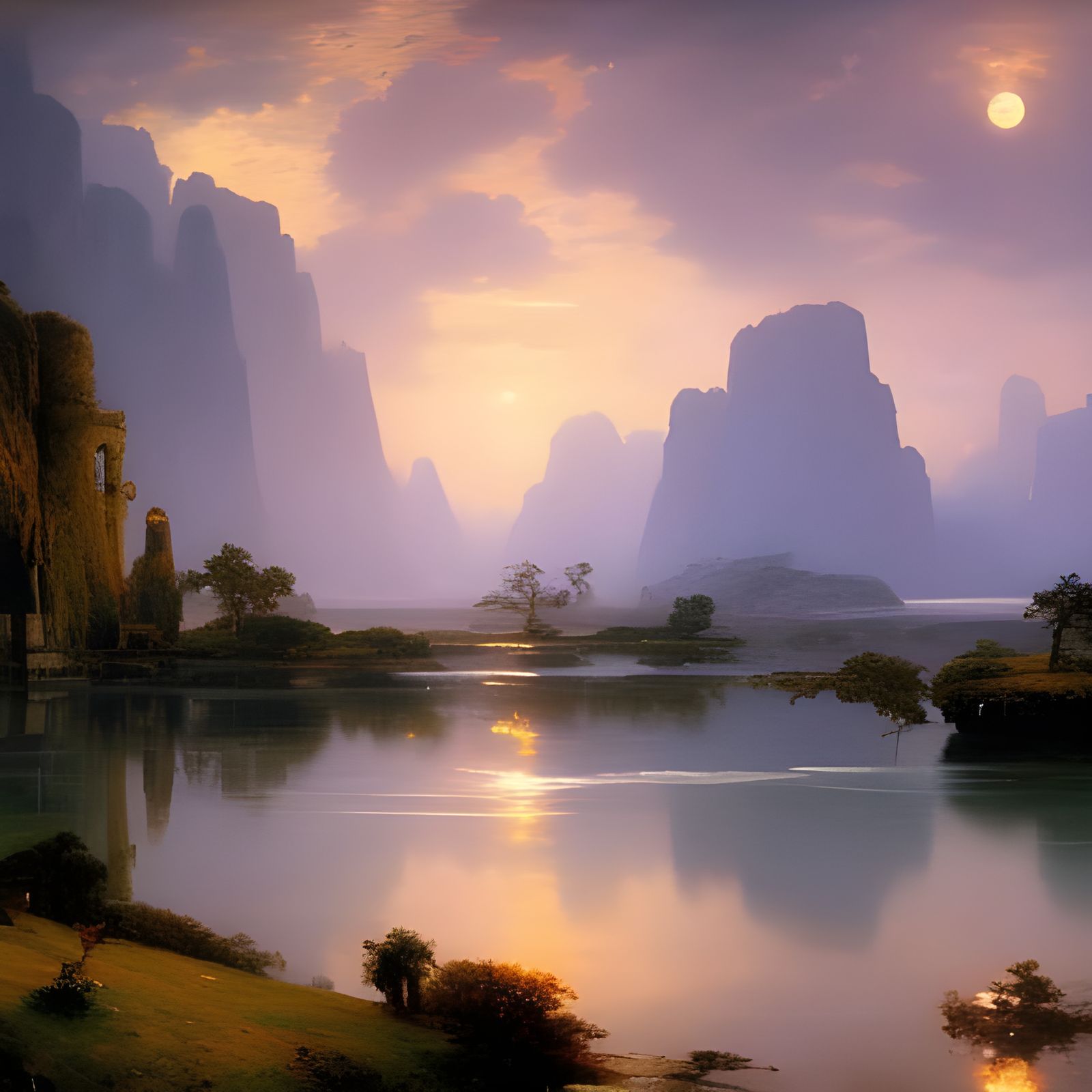 Underwater World in Realistic Art Nouveau Style