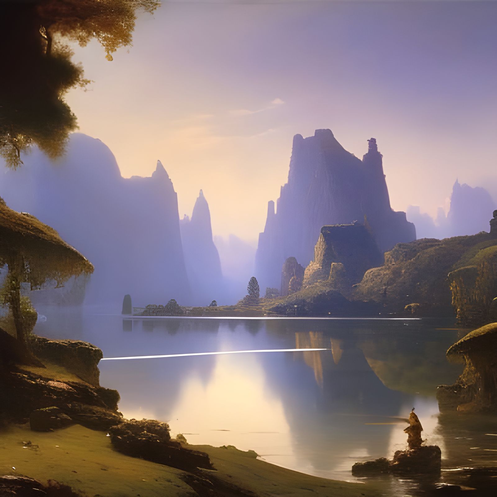 Subaquatic World in Realist Painting Style