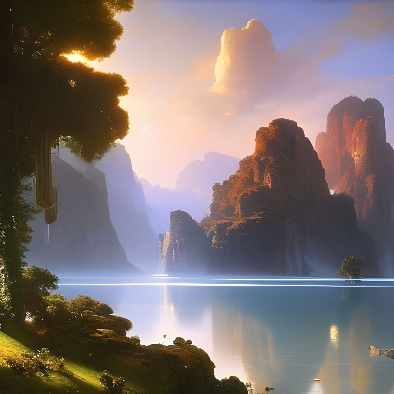 Subaquatic World in Art Nouveau Style