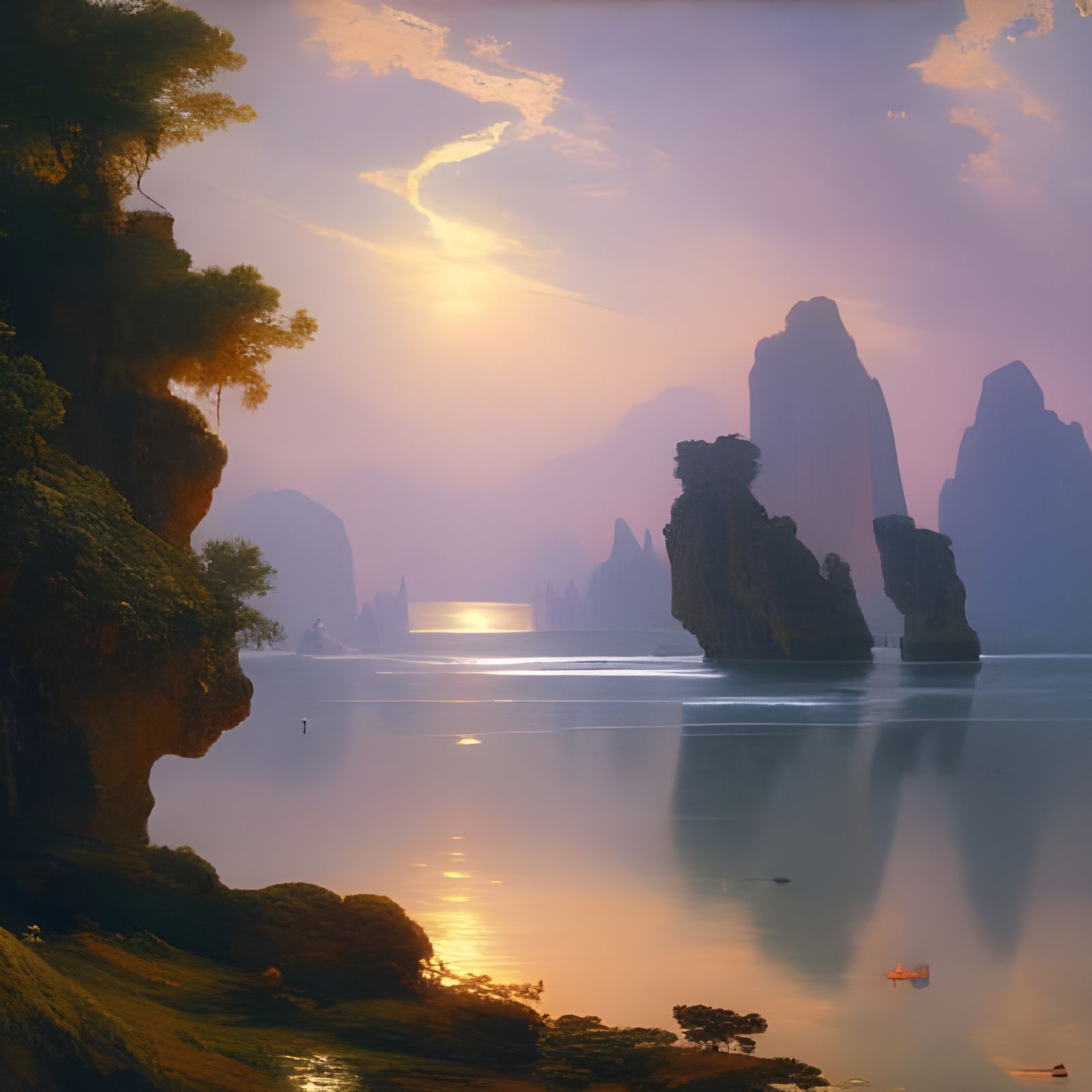 Vibrant Underwater Scene in Realist Painting Style