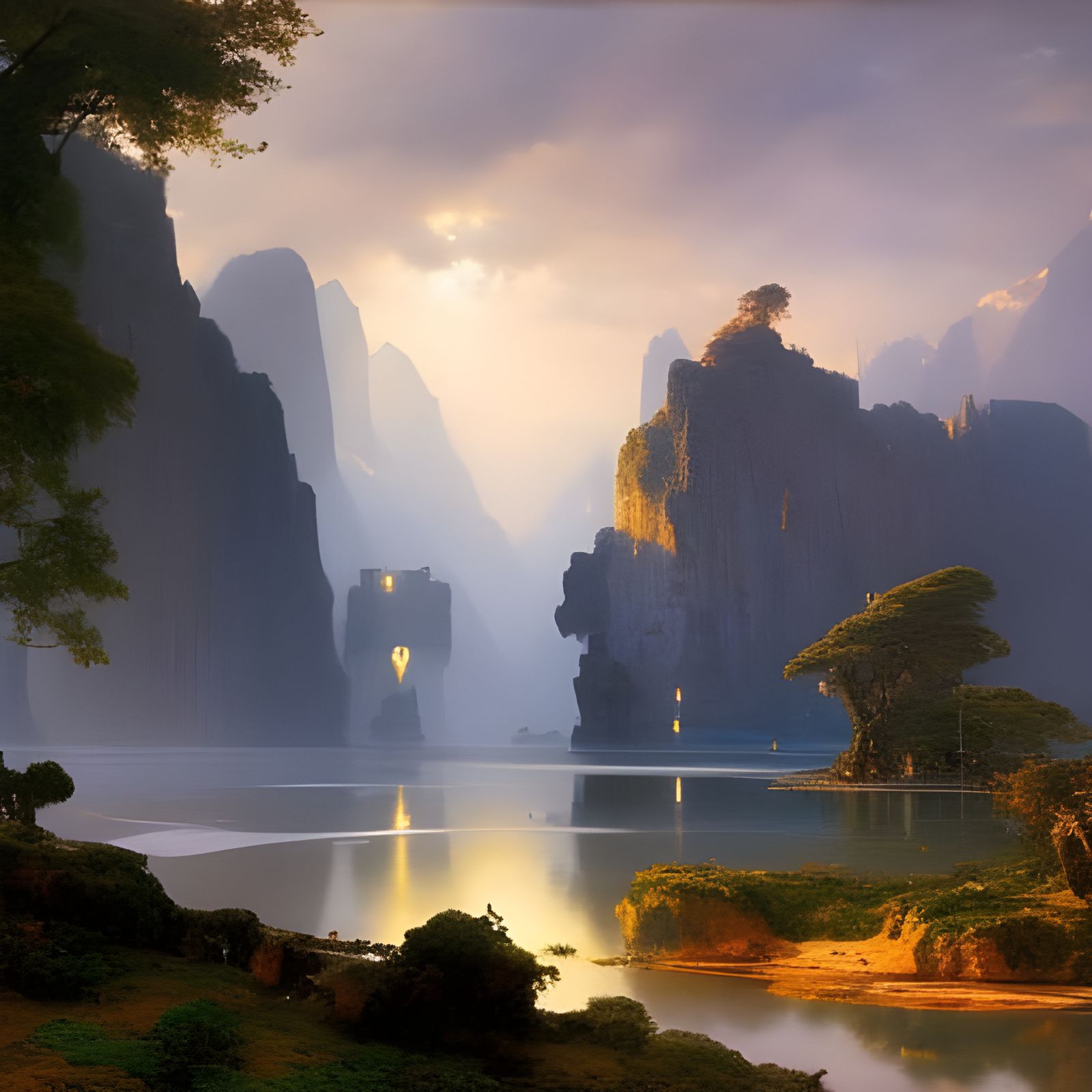 Underwater Seascape in Illustrative Style