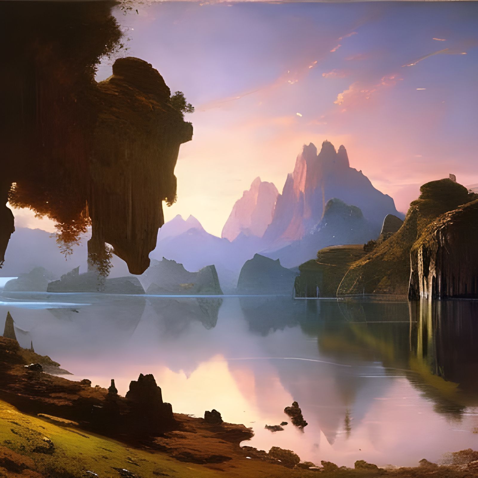 Subaquatic World Inspired by Realist Painting