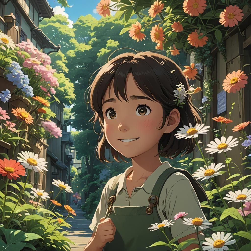 Girl and Flower Fairy: Anime Key Visual