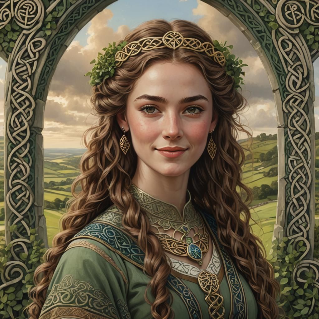 Celtic Portrait of a Wessex Queen in Ancient Britain