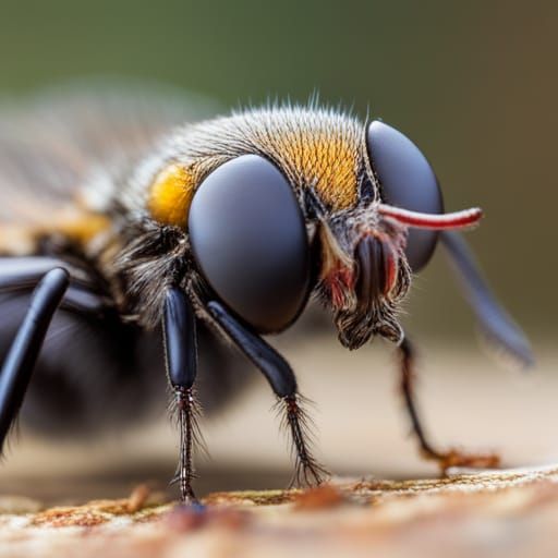 Fly Feasting on a Decomposing Eye