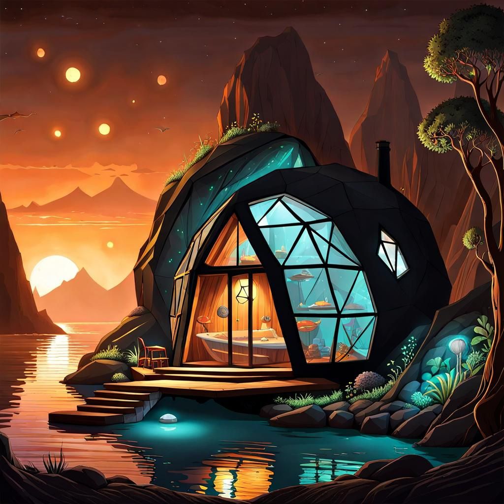 Underground Geodesic House with Sailboat Garage