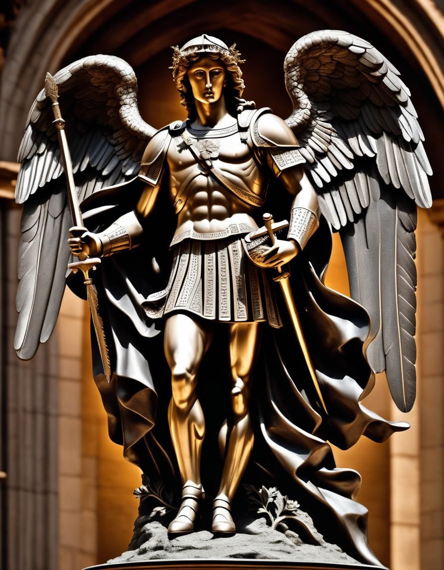 Hyperrealistic St Michael the Archangel in HDR