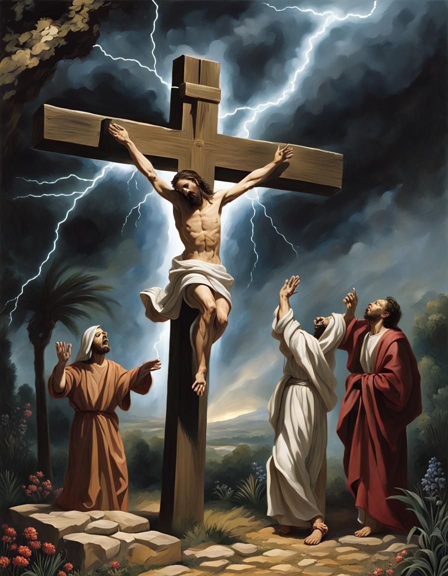Jesus Christ on the Cross in Gethsemane