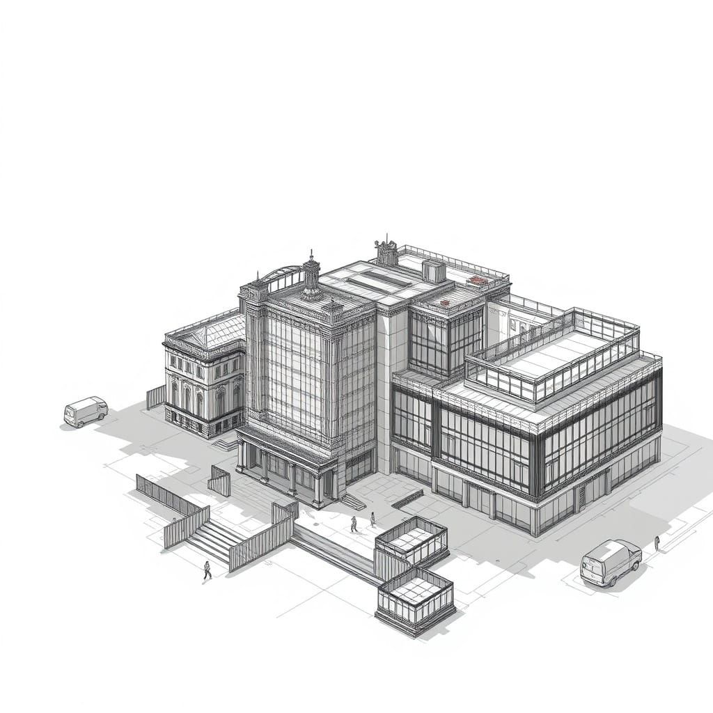 Architectural Rendering in Deep Shadow