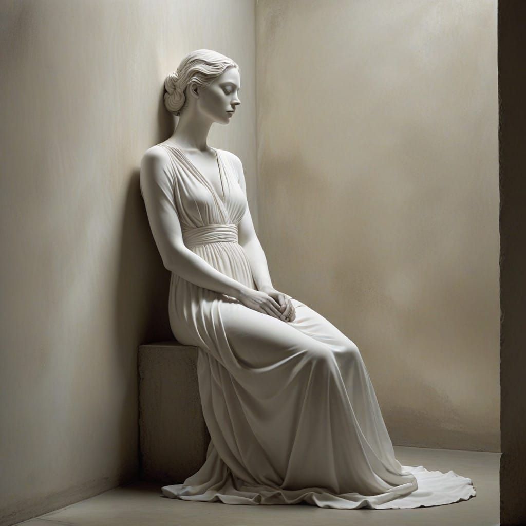 Surrealist Woman in Dreamlike Repose