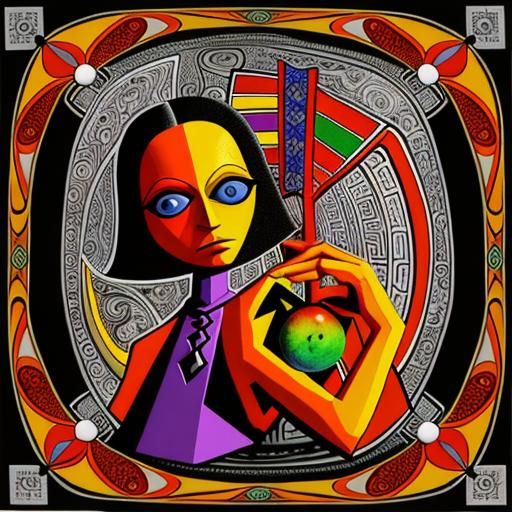 Colorful Surrealist Abstraction of a Tangible Object