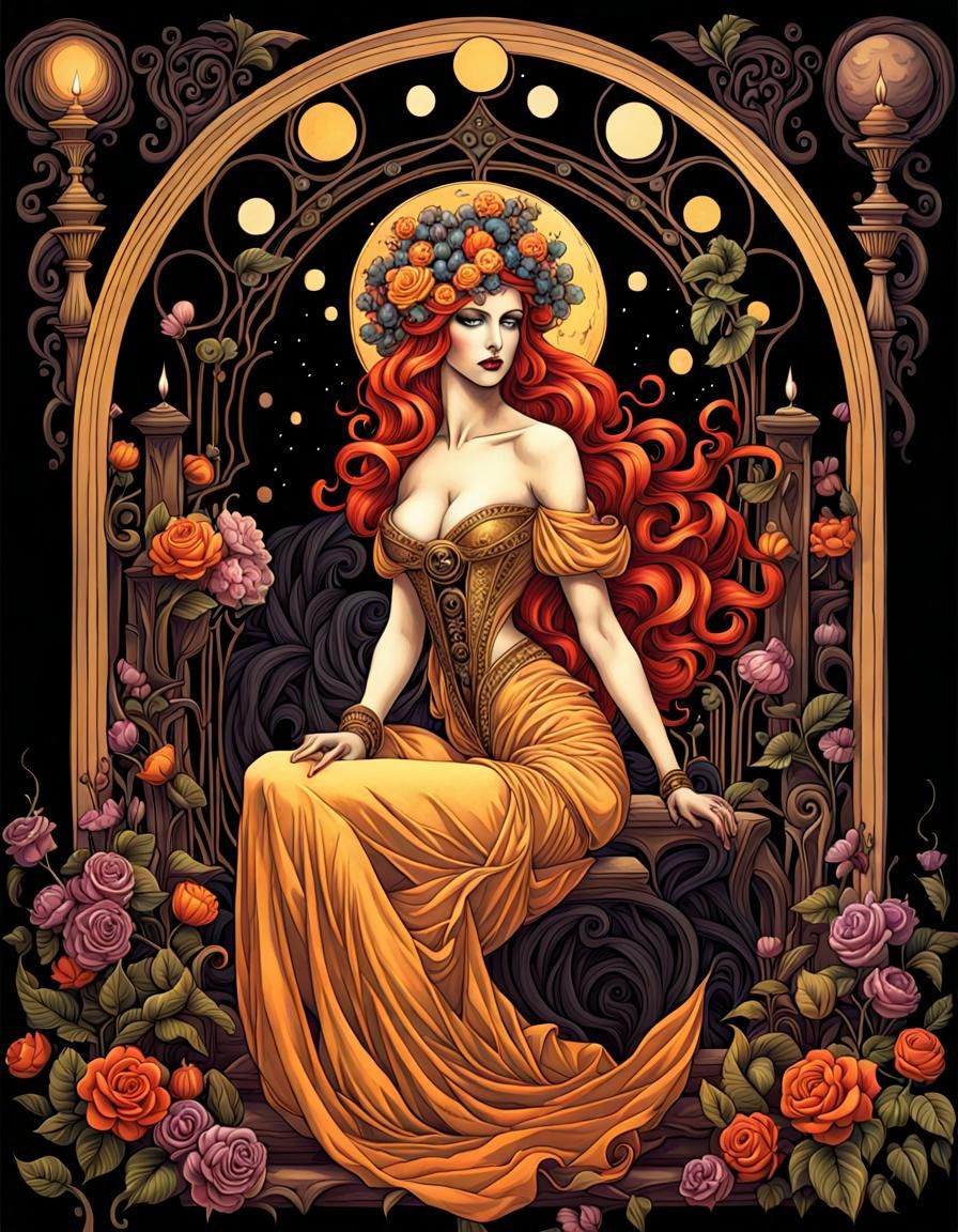 Gothic Goddess: A Sensual Digital Dreamscape