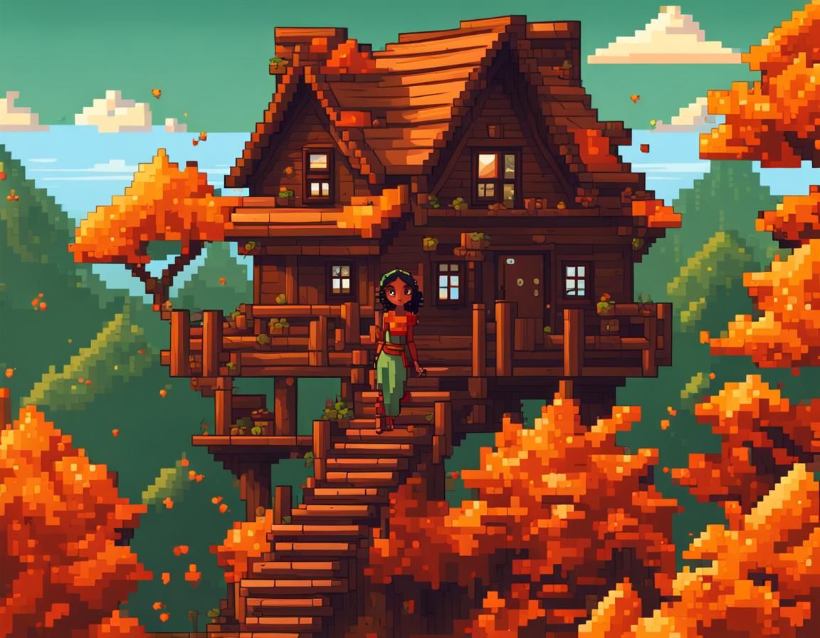 Pixel Art Cabin