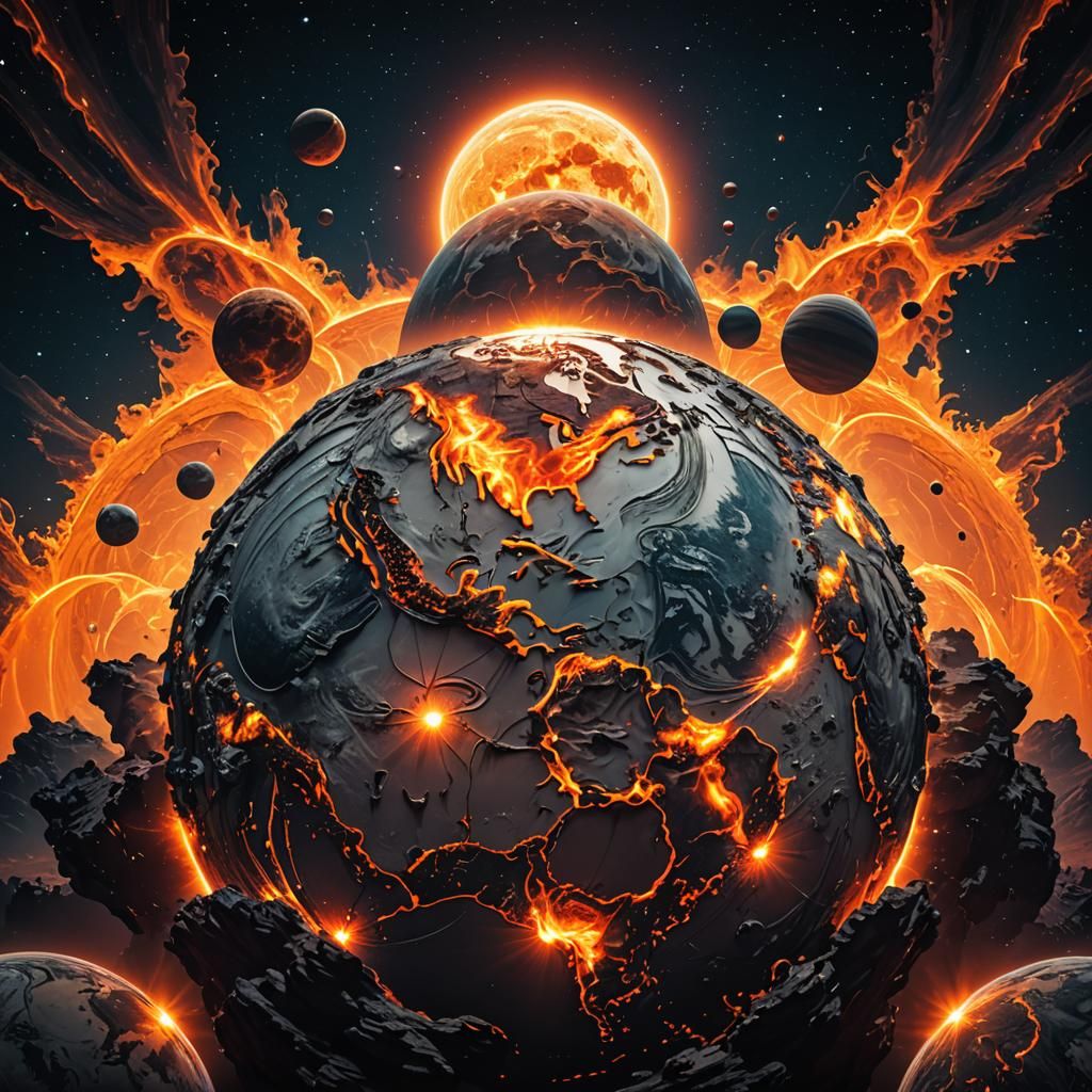 5 suns over one planet background depth with 10 layers optim...