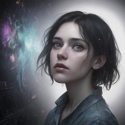 Cosmic Big Data Reels: Holographic Astral Illustration