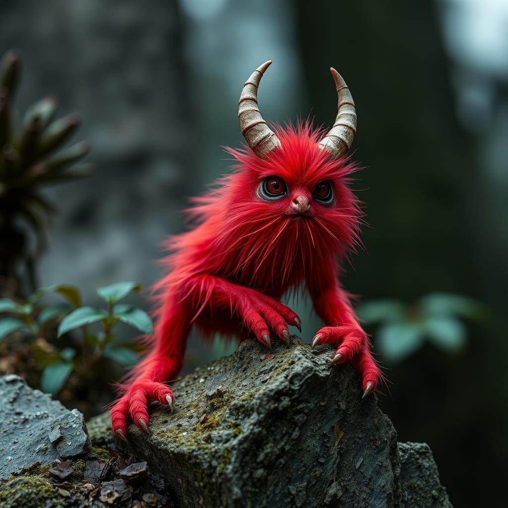 Gritty Red Imp Digital Art