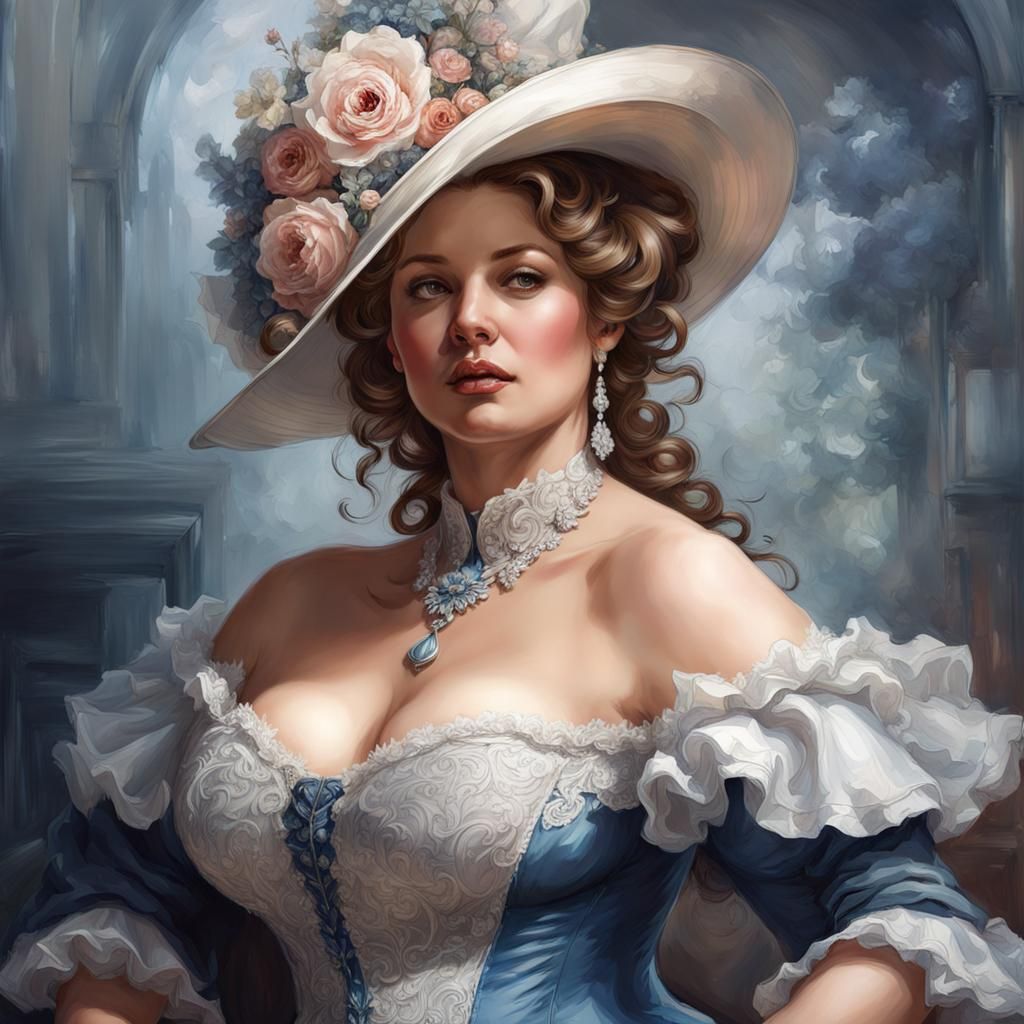 Victorian Plus Size Beauty in Steampunk Style