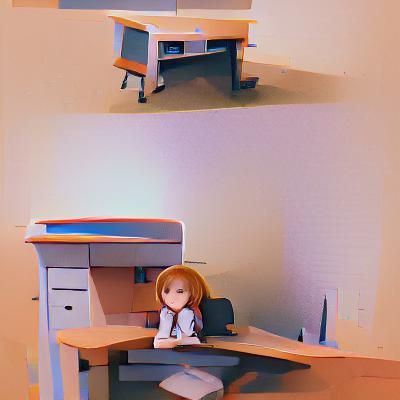 Person Sitting at Desk