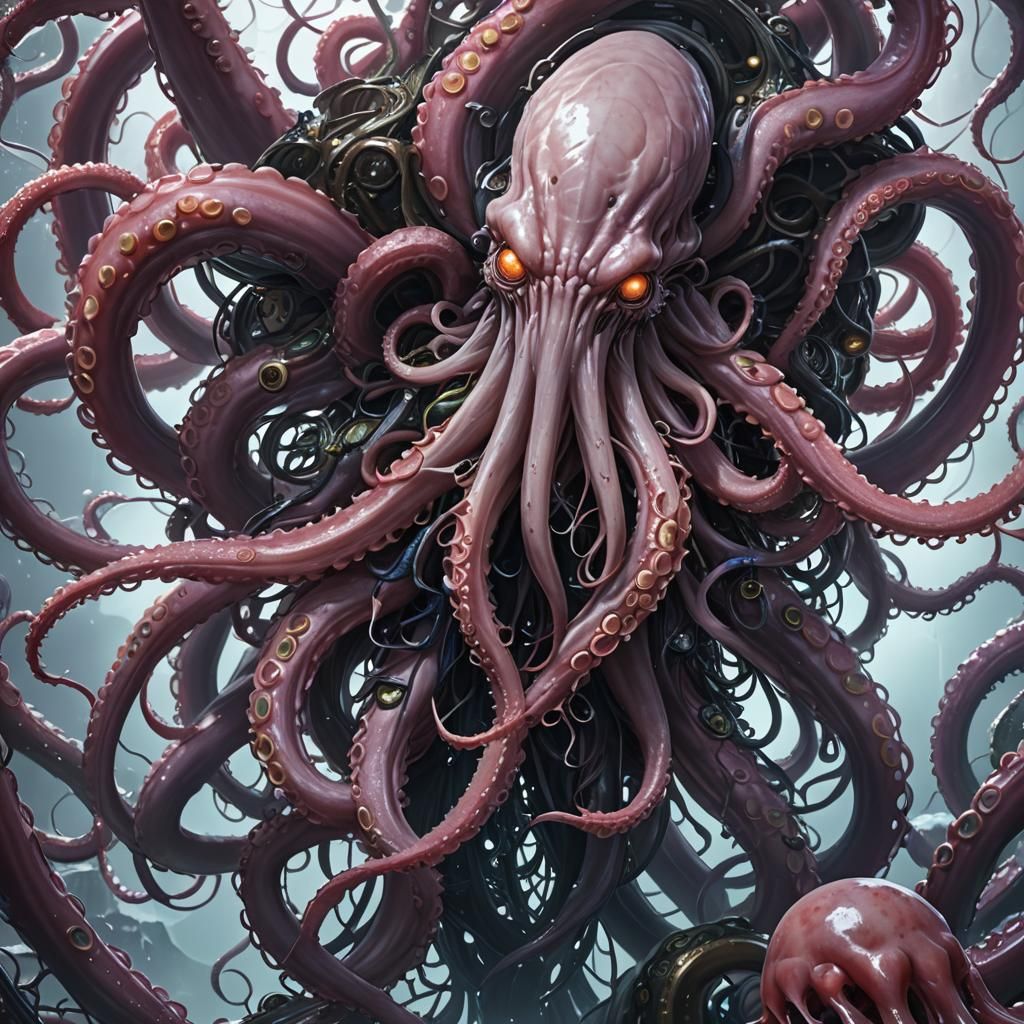 Tentacled Anime Girl in 3D Anime Art Style