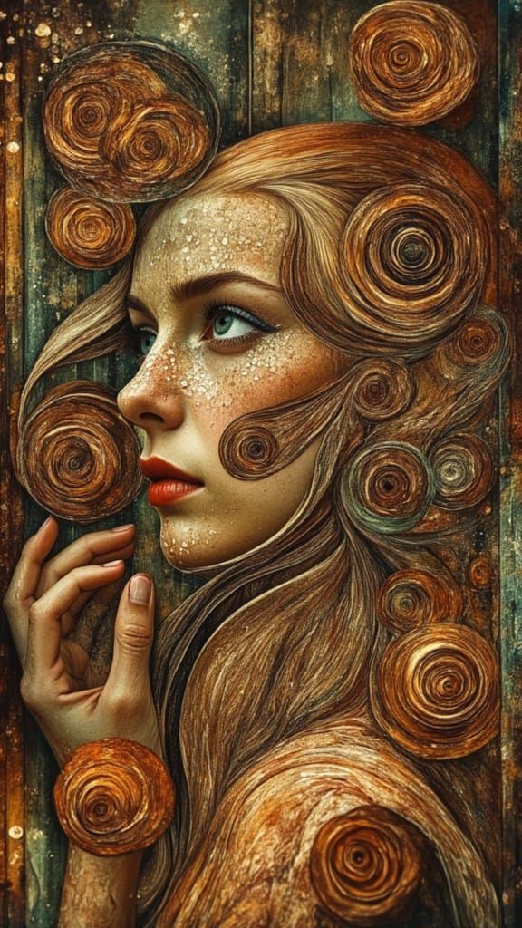 Surrealist Portrait of Max Ernst's Wife in Dreamlike Oil Pai...