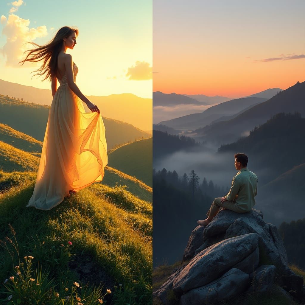 Ethereal Hillsides: A Dreamlike Separation