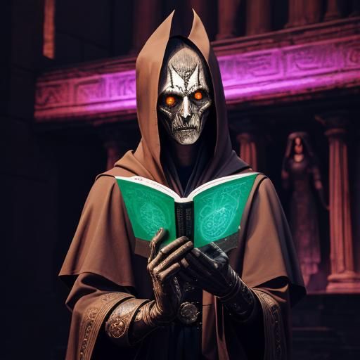 Steampunk Cultists in Stone Temple Ritual