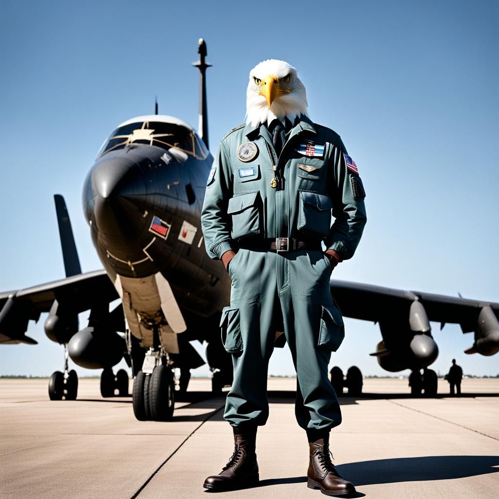 Eagle Air Pilot Near B52 Bomber