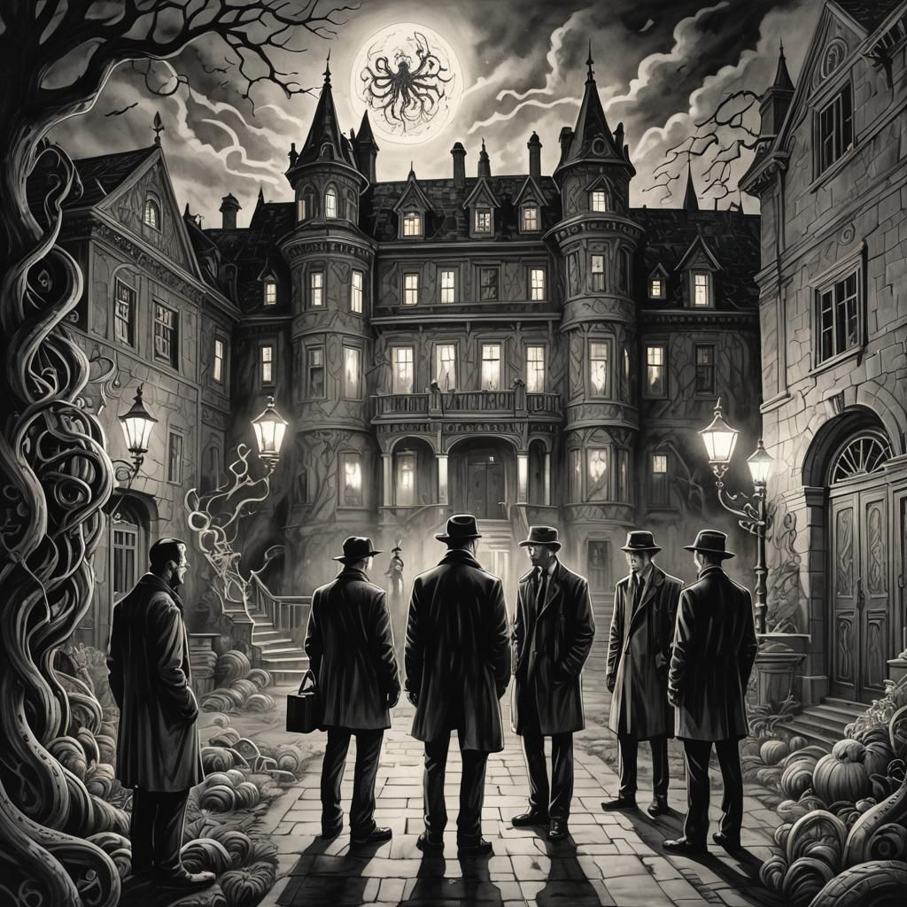 Cthulhu Mythos: Investigators in a Gothic Mansion