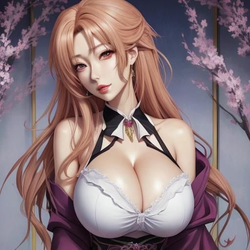 Anime Secretary in Manga Key Visual Style