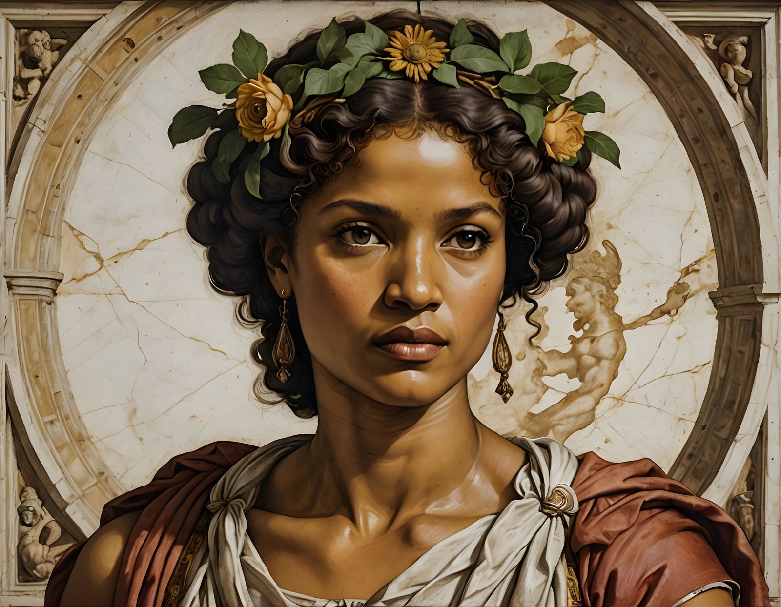 Renaissance Painting of Roman Goddess Portrait