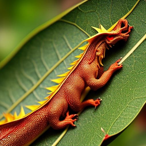 Leaf Dragon in Natural Light Photography