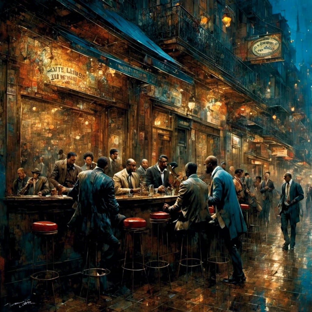 New Orleans Jazz Club late at night