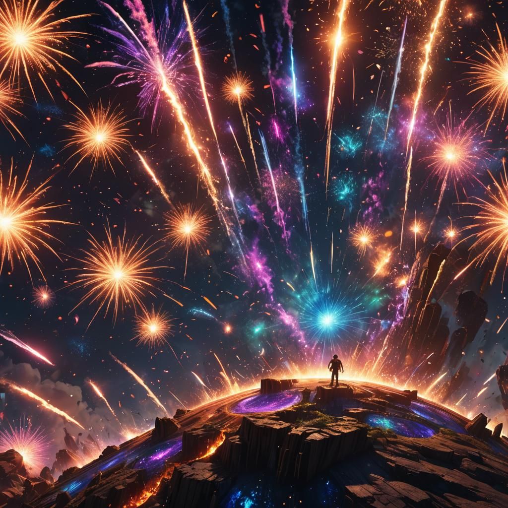 Shooting Star Bursts Through Earth's Core