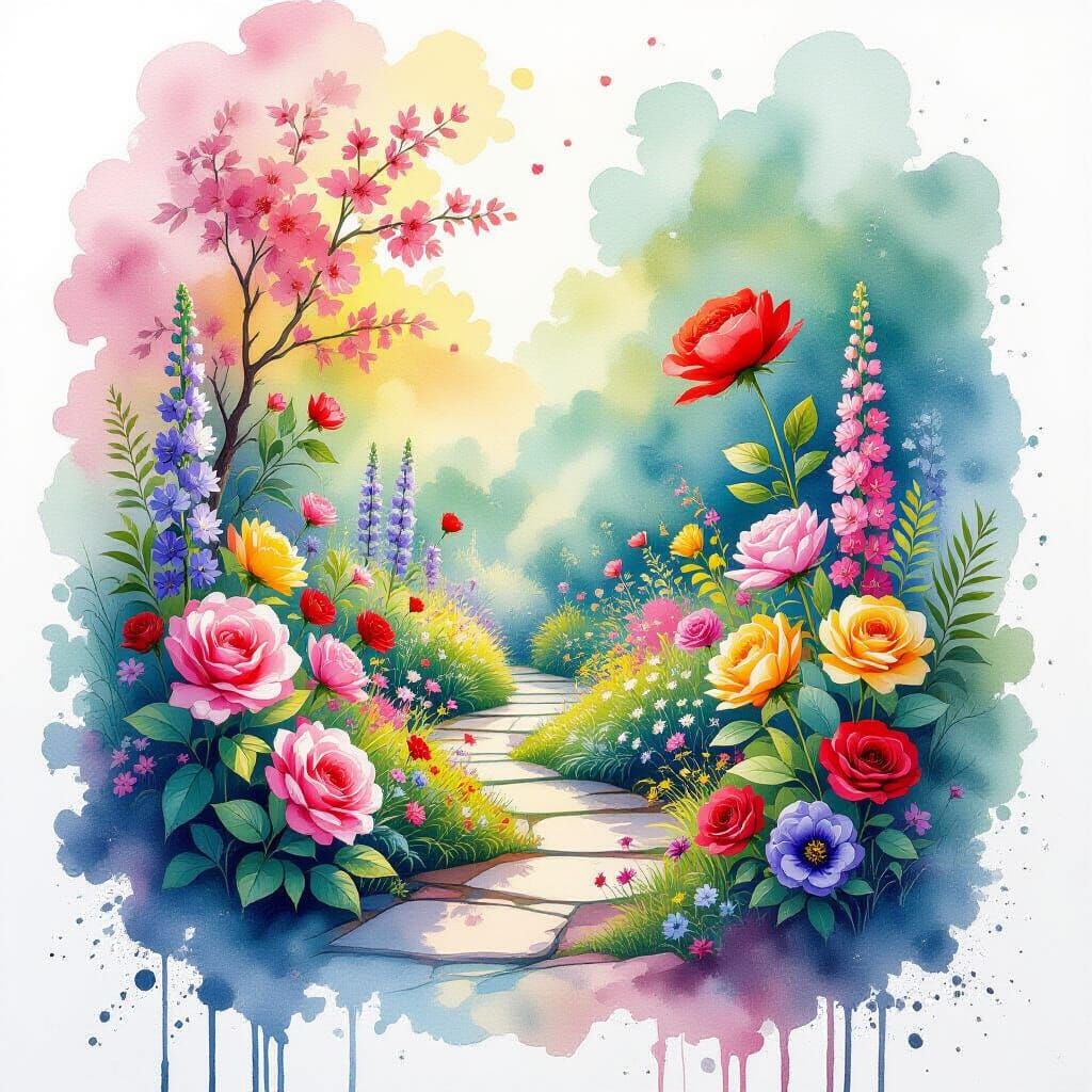 Ink Garden Revealed by Splatter