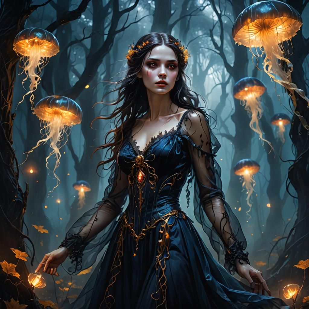 Vampire in Jellyfish Forest: Gothic Dark Fantasy