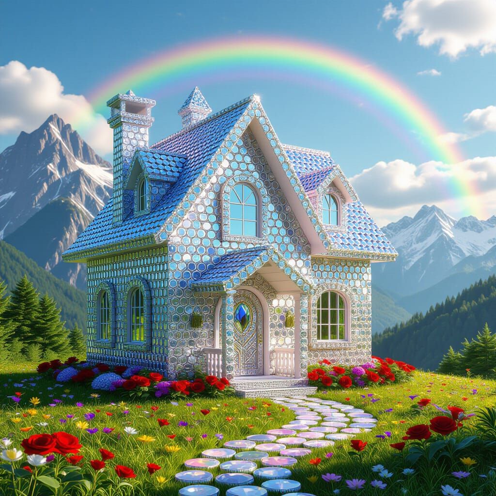 Jewel Encrusted House. 💎🏠🦋