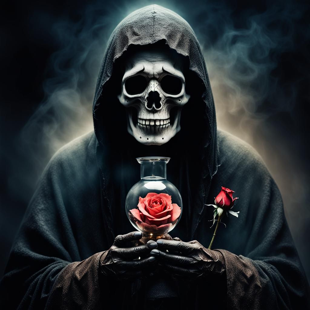 Ethereal Portrait of Death as Ancient Being