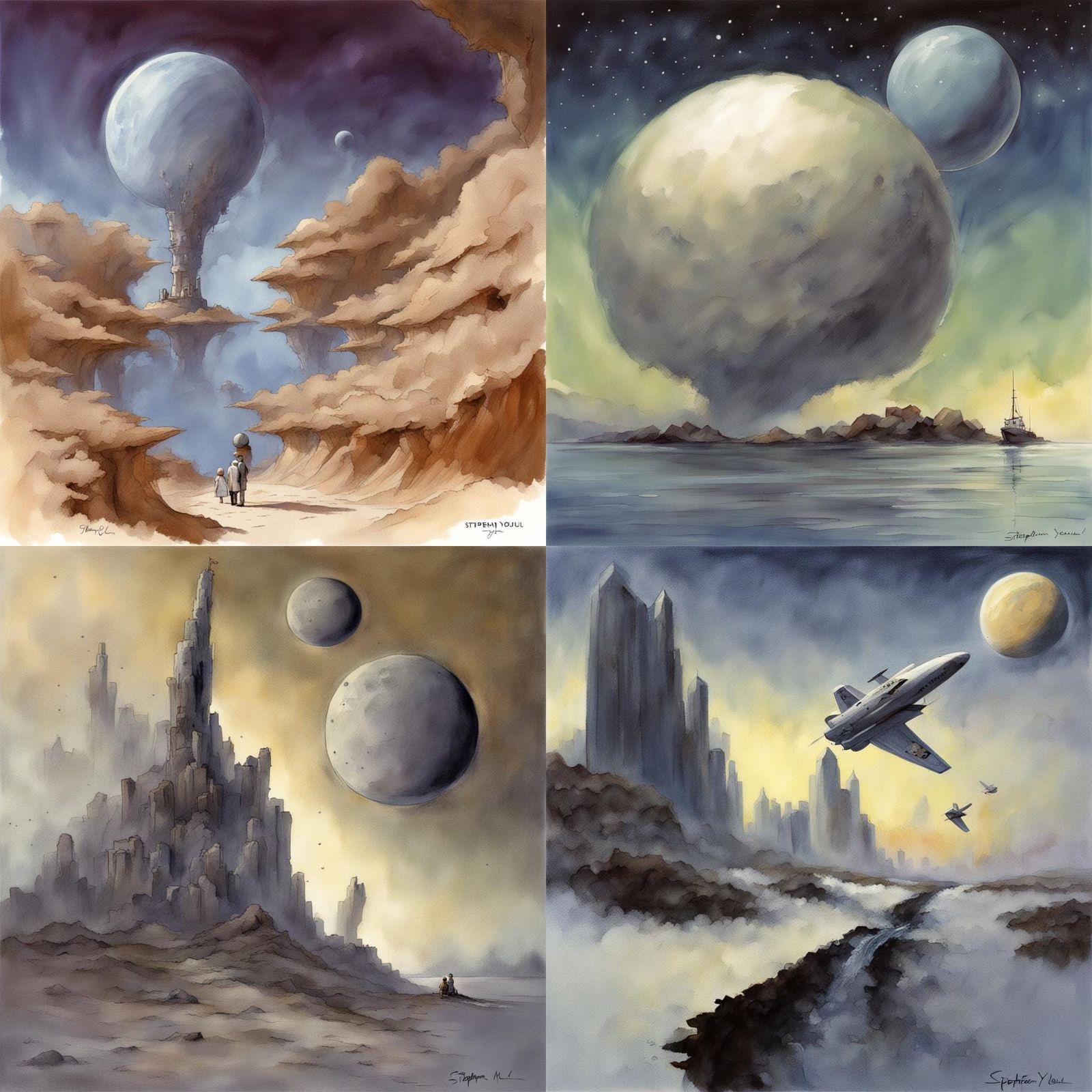 Abstract Geometric Shapes in Vibrant Neon Colors