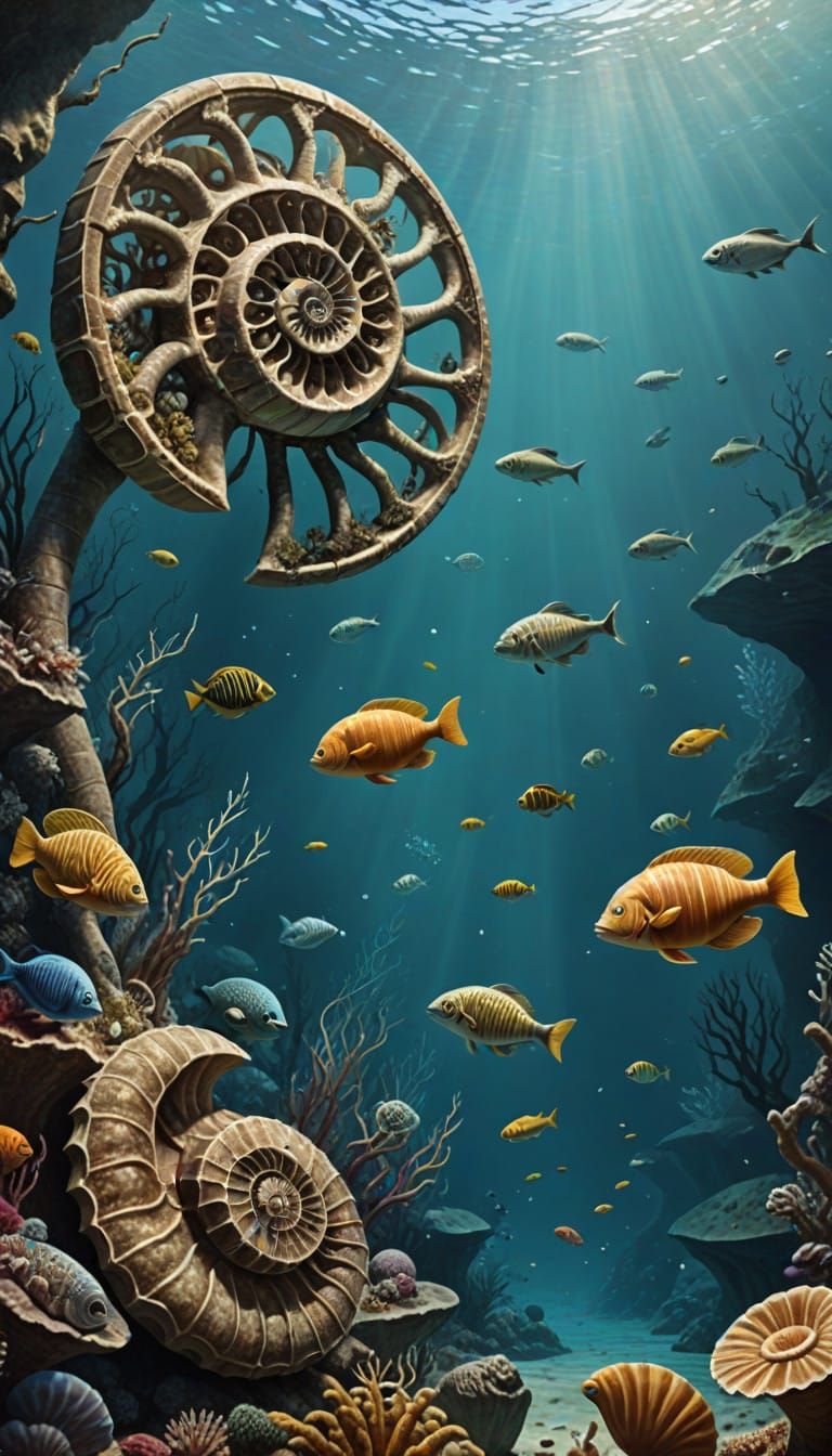 Ancient Sea Battle: Ammonite vs Belemnite in Fossil Era