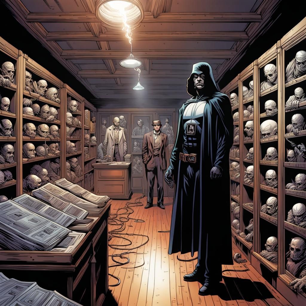 Dark Wax Museum in Comic Book Art Style