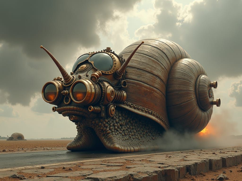 Steampunk Snail Racer Ready for Launch