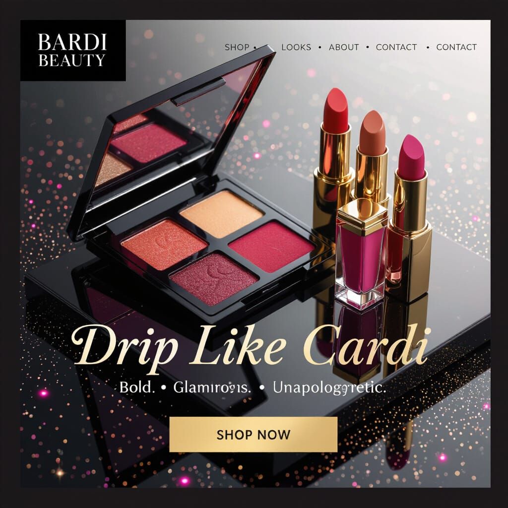 Bardi Beauty: Luxury E-commerce Hero with Product Showcase