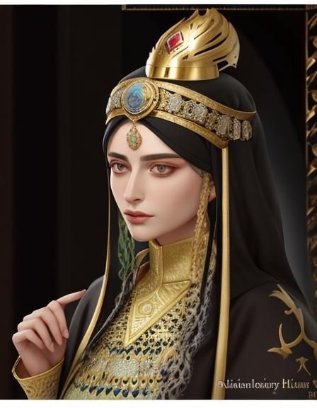 Hürrem Sultan Portrait in 16th Century Oil Painting Style