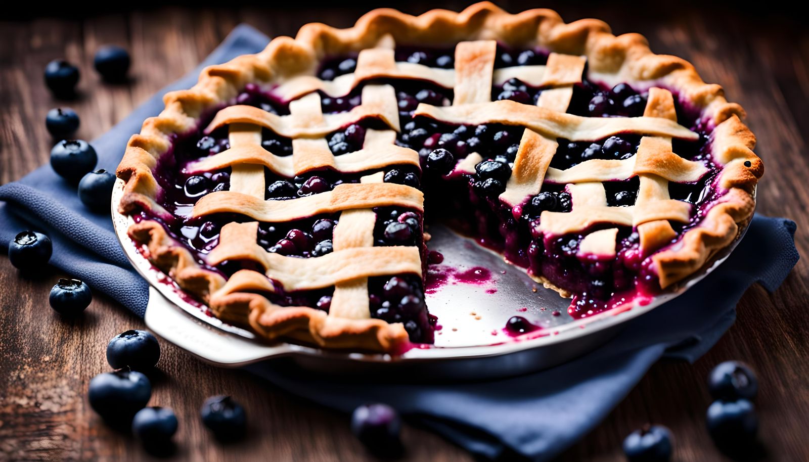 Delicious Blueberry Pie in Professional Photography