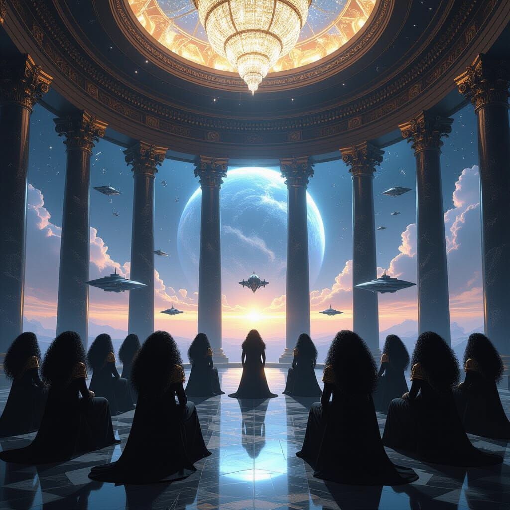 Twelve Zodiac Gods Strategize Cosmic War in Celestial Chambe...